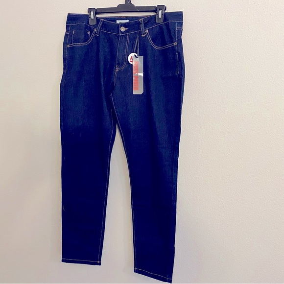 Jower Power 30 Skinny Jeans Womens Straight Leg Dark Wash Denim Pant 14/15 NWT - Picture 2 of 14